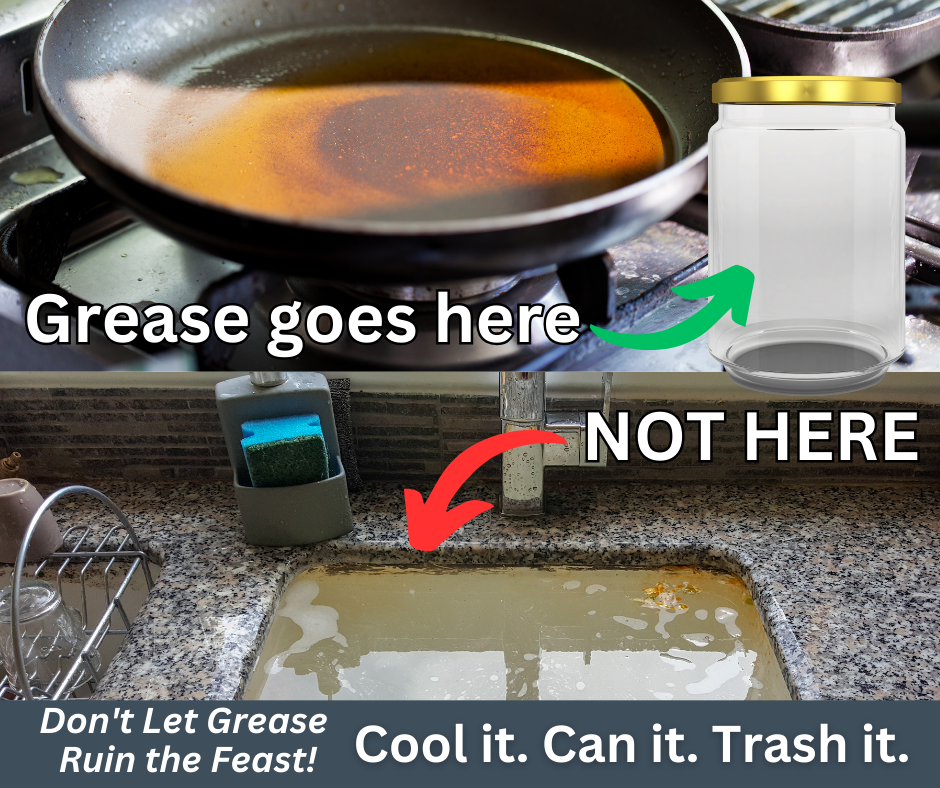 Put Fats, Oils, and Grease in the Trash. Cool it, Can It, Trash It